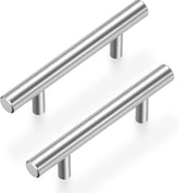 Estmoon 30 Pack Brushed Nickel Cabinet Handles 3 Inch Hole Center Drawer Pulls Stainless Steel Cabinet Pulls Silver Kitchen Handles Cabinet Hardware for Drawers, Cupboards - 5" Length, 3" Hole Center