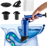 Air Drain Blaster, Sink Plunger, Drain Clog Remover Tool, High Pressure Drain Blaster Gun, Powerful Toilet Plunger-Blue for Kitchen Sink, Toilet, Bathroom, Shower, Clogged Pipe (blue)