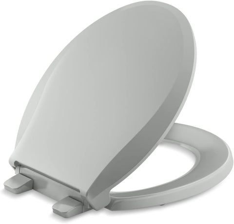 KOHLER 4636-RL-0 Cachet ReadyLatch Elongated Toilet Seat, Quiet-Close Lid and Seat, Countoured Seat, Grip-Tight Bumpers and Installation Hardware, White