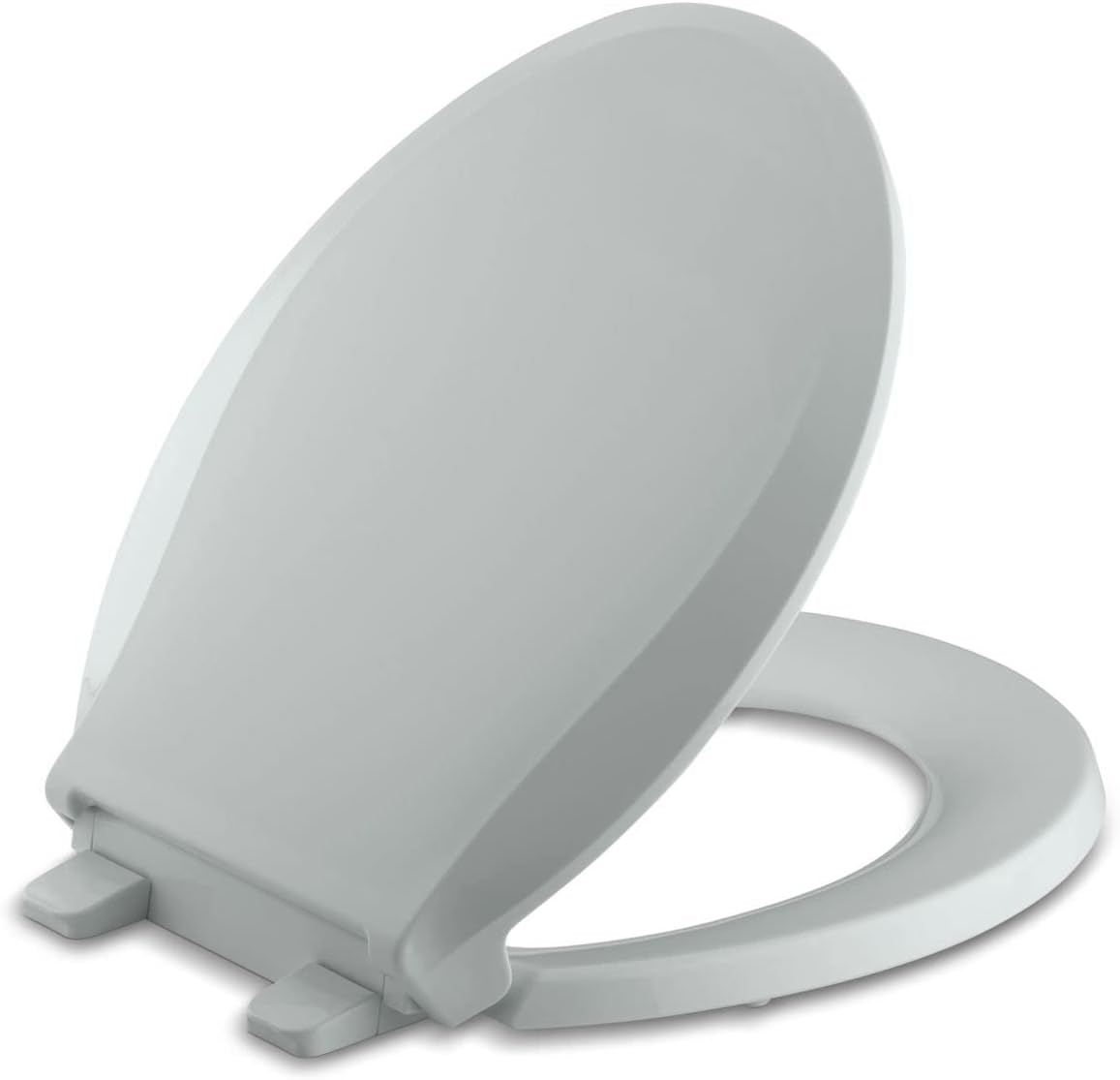 KOHLER 4636-RL-0 Cachet ReadyLatch Elongated Toilet Seat, Quiet-Close Lid and Seat, Countoured Seat, Grip-Tight Bumpers and Installation Hardware, White