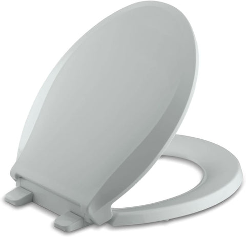 KOHLER 4636-RL-0 Cachet ReadyLatch Elongated Toilet Seat, Quiet-Close Lid and Seat, Countoured Seat, Grip-Tight Bumpers and Installation Hardware, White