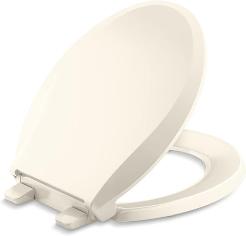 KOHLER 4636-RL-0 Cachet ReadyLatch Elongated Toilet Seat, Quiet-Close Lid and Seat, Countoured Seat, Grip-Tight Bumpers and Installation Hardware, White