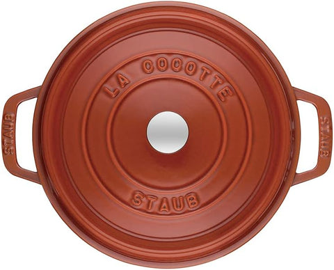 Staub Cast Iron 7-qt Round Cocotte - Cherry, Made in France