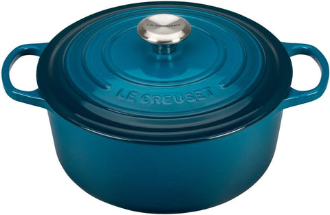 Le Creuset Enameled Cast Iron Signature Round Dutch Oven, 7.25 qt., Marseille