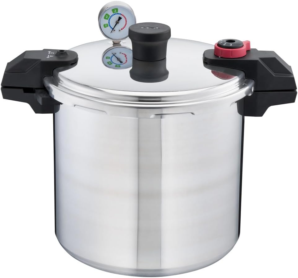 T-fal Clipso Stainless Steel Pressure Cooker 6.3 Quart Induction Cookware, Pots and Pans, Dishwasher Safe Silver