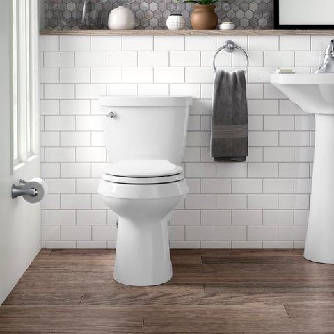 KOHLER 4636-RL-0 Cachet ReadyLatch Elongated Toilet Seat, Quiet-Close Lid and Seat, Countoured Seat, Grip-Tight Bumpers and Installation Hardware, White