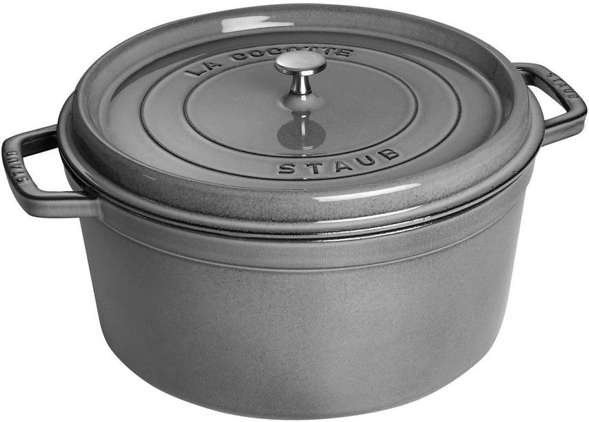 Staub Cast Iron 7-qt Round Cocotte - Cherry, Made in France