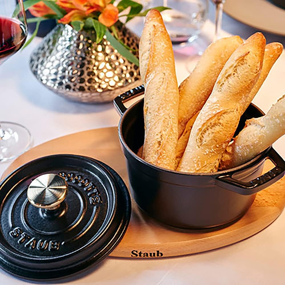 Staub Cast Iron 7-qt Round Cocotte - Cherry, Made in France