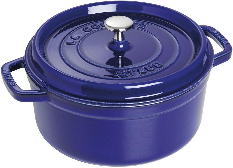 Staub Cast Iron 7-qt Round Cocotte - Cherry, Made in France