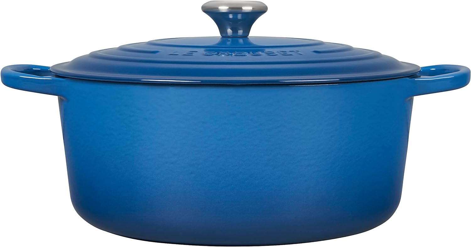 Le Creuset Enameled Cast Iron Signature Round Dutch Oven, 7.25 qt., Marseille