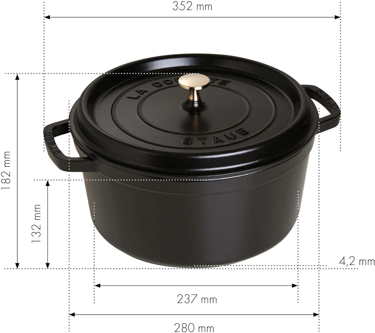 Staub Cast Iron 7-qt Round Cocotte - Cherry, Made in France