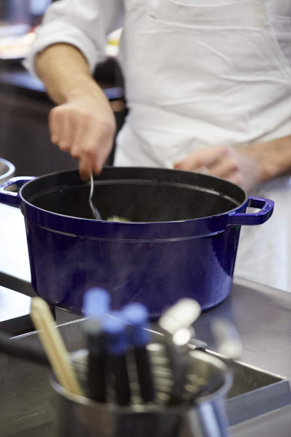 Staub Cast Iron 7-qt Round Cocotte - Cherry, Made in France