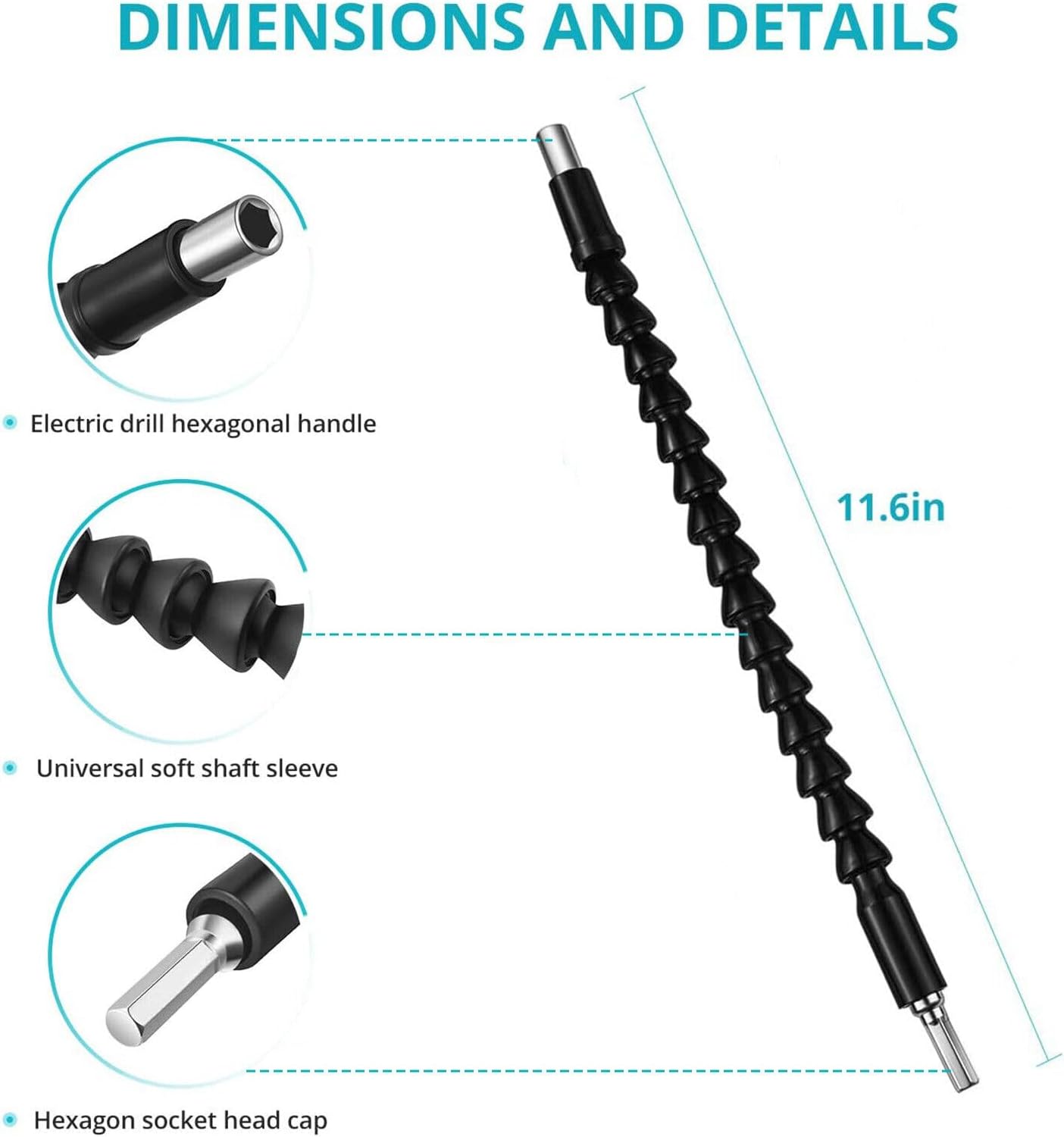 Superbit,2Set Super Bit,Flexible Drill Bit Extension,Superbit Screwdriver Flexible (2set blue)