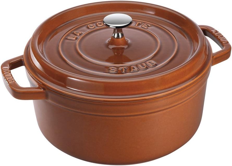 Staub Cast Iron 7-qt Round Cocotte - Cherry, Made in France