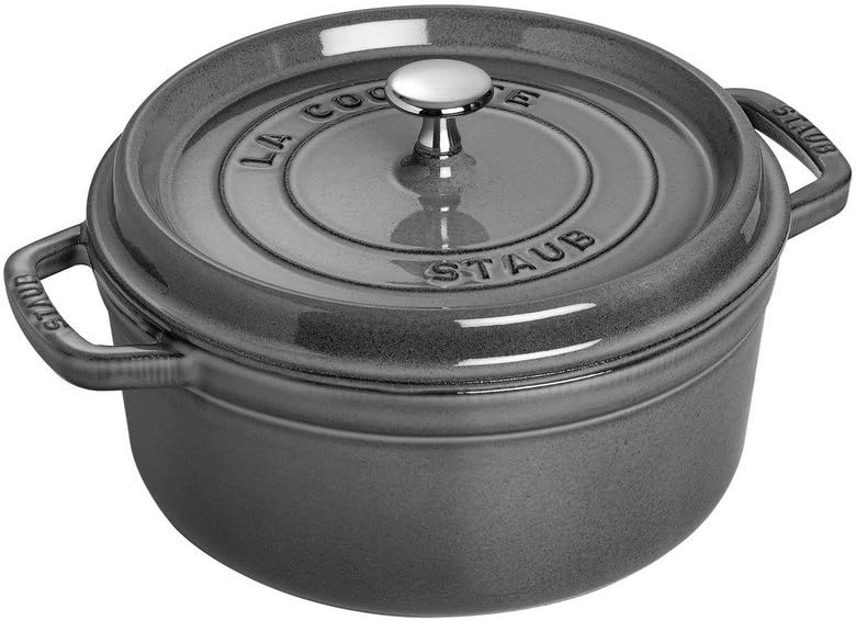 Staub Cast Iron 7-qt Round Cocotte - Cherry, Made in France