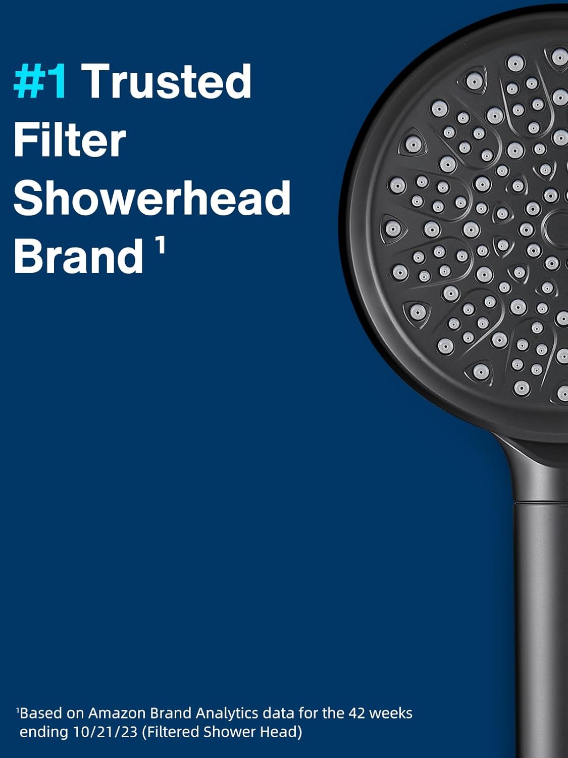 Cobbe Filtered Shower Head with Handheld, High Pressure 6 Spray Mode Showerhead with Filters, Water Softener Filters Beads for Hard Water - Remove Chlorine - Reduces Dry Itchy Skin, Matte Black