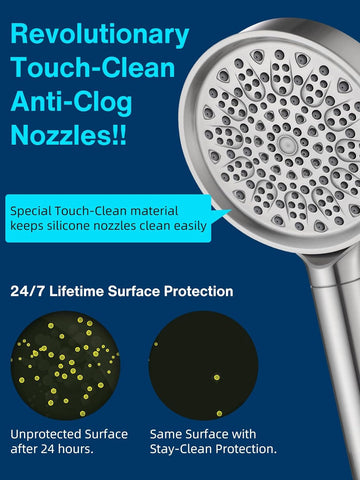 Cobbe Filtered Shower Head with Handheld, High Pressure 6 Spray Mode Showerhead with Filters, Water Softener Filters Beads for Hard Water - Remove Chlorine - Reduces Dry Itchy Skin, Matte Black