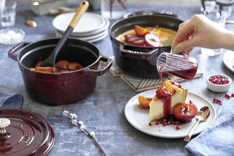 Staub Cast Iron 7-qt Round Cocotte - Cherry, Made in France