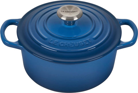 Le Creuset Enameled Cast Iron Signature Round Dutch Oven, 7.25 qt., Marseille