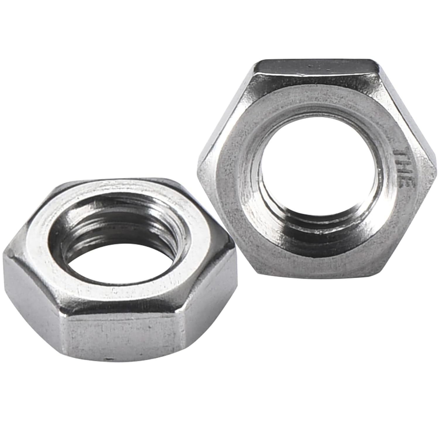 1/4"-20 Stainless Hex Nuts (100 Pack), 18-8 (304) Stainless Steel Finish Anti Corrosion Coarse Hex Nut Commercial Grade Hardware Nuts for Boats, Dock, Car by Bolt Dropper