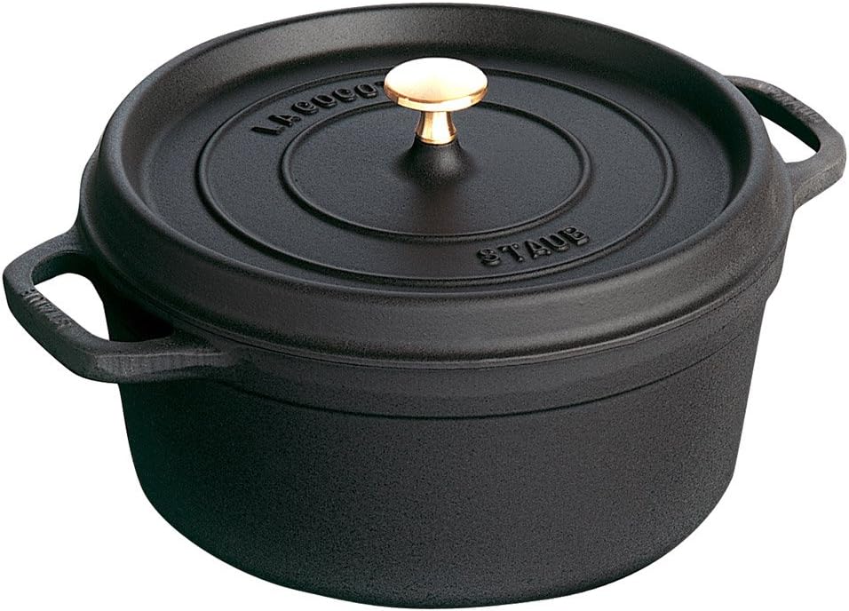 Staub Cast Iron 7-qt Round Cocotte - Cherry, Made in France