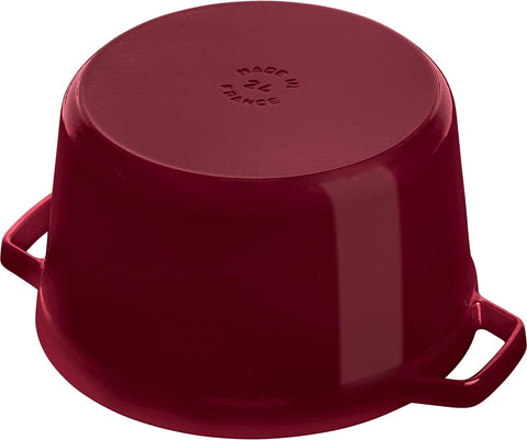 Staub Cast Iron 7-qt Round Cocotte - Cherry, Made in France