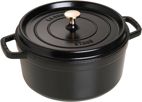 Staub Cast Iron 7-qt Round Cocotte - Cherry, Made in France