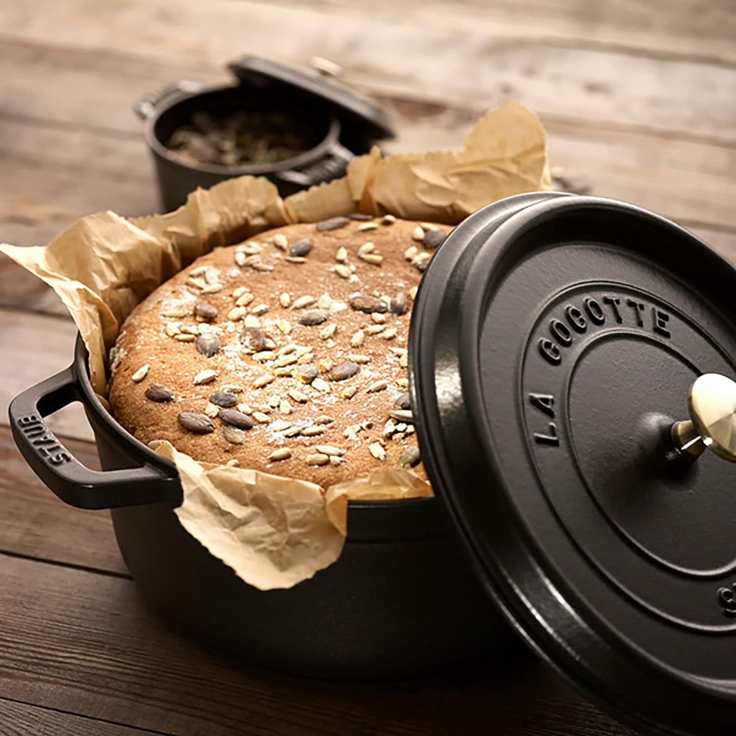 Staub Cast Iron 7-qt Round Cocotte - Cherry, Made in France