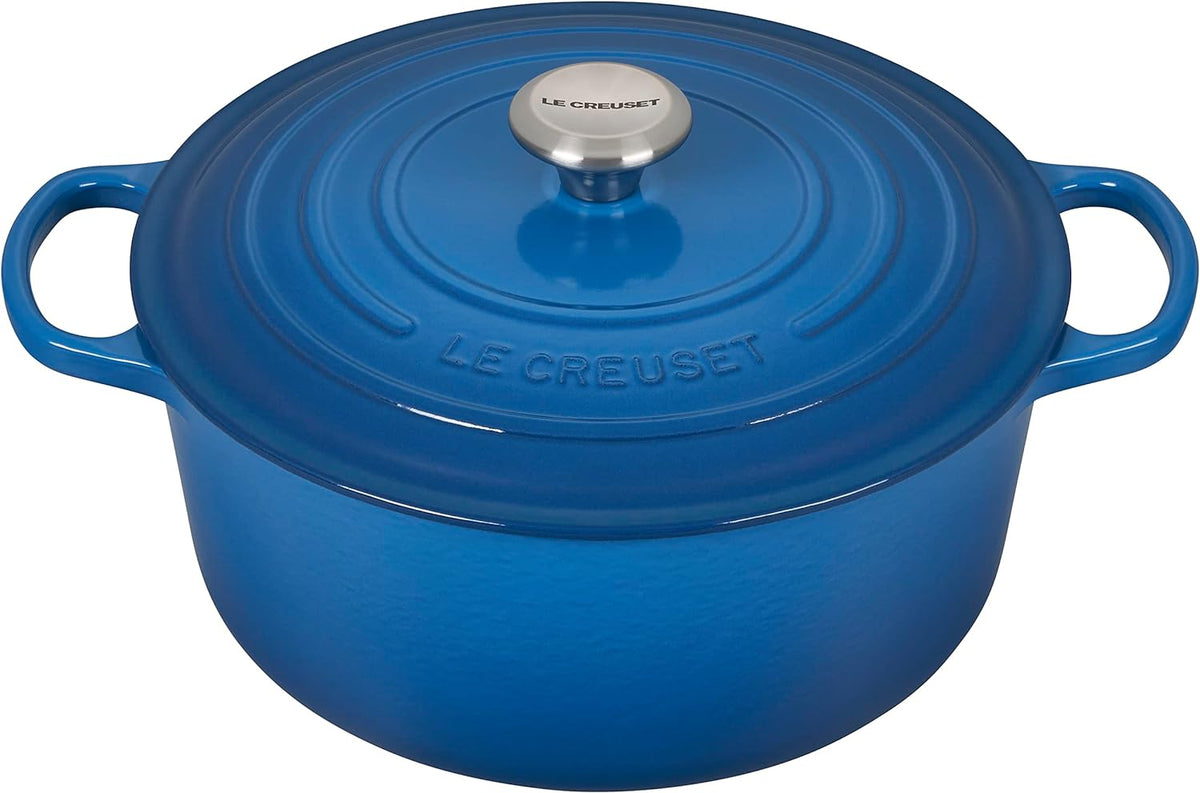 Le Creuset Enameled Cast Iron Signature Round Dutch Oven, 7.25 qt., Marseille