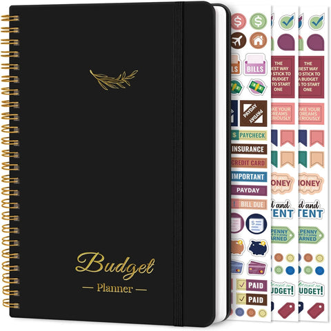 Budget Planner - Monthly Budget Book 2024 with Expense & Bill Tracker - Undated 12 Month Financial Planner/Account Book to Take Control of Your Money - Pink