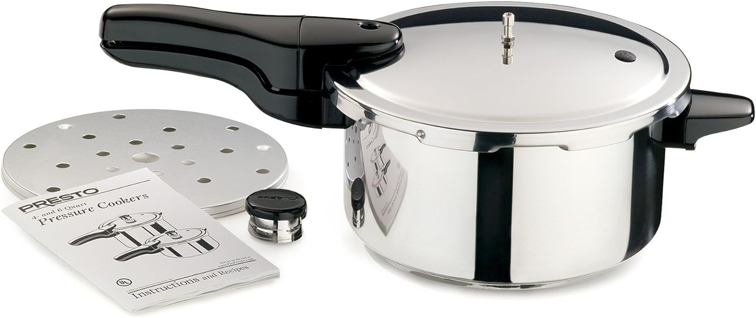 Presto 01341 4-Quart Stainless Steel Pressure Cooker