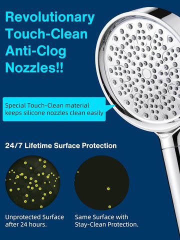 Cobbe Filtered Shower Head with Handheld, High Pressure 6 Spray Mode Showerhead with Filters, Water Softener Filters Beads for Hard Water - Remove Chlorine - Reduces Dry Itchy Skin, Matte Black