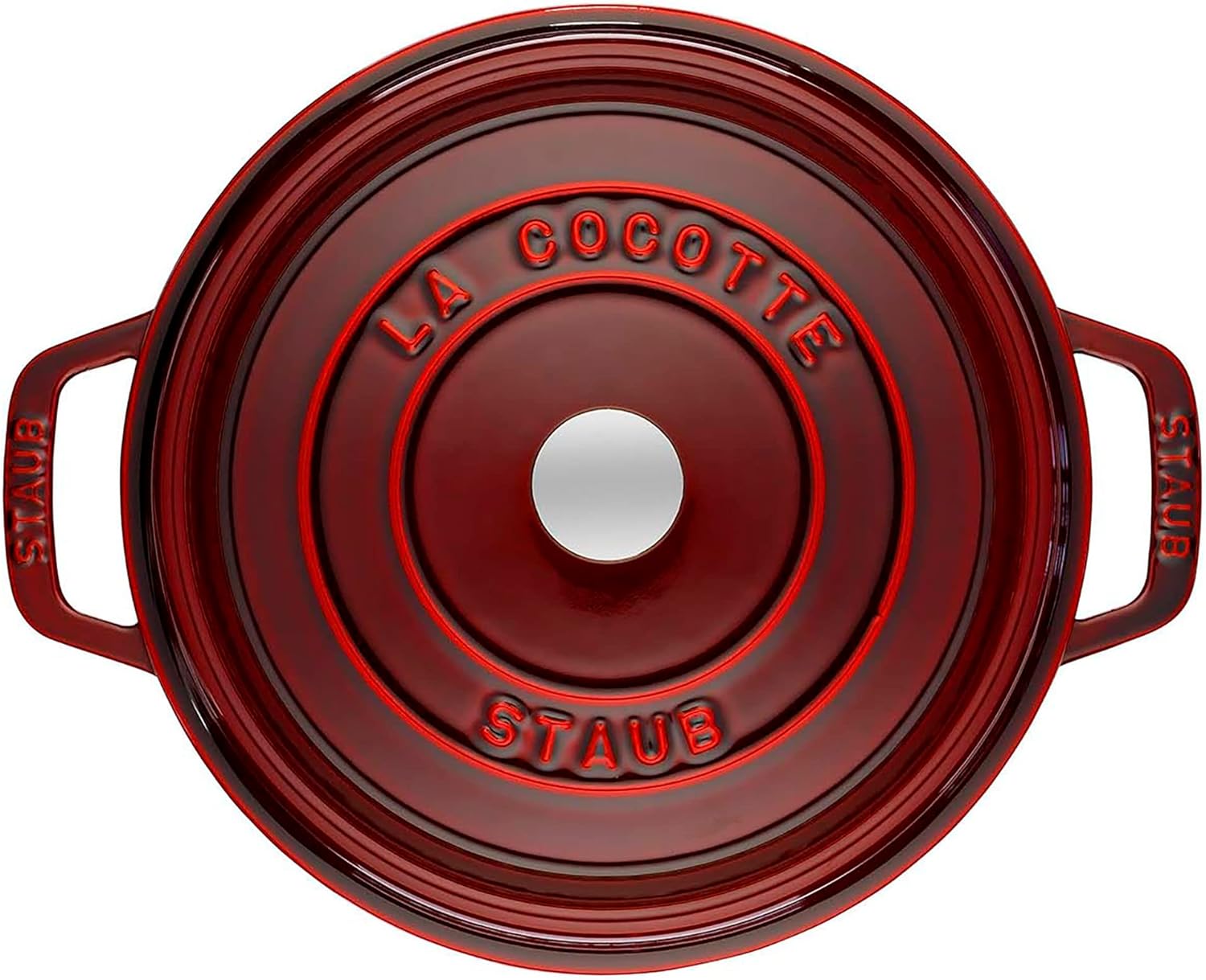 Staub Cast Iron 7-qt Round Cocotte - Cherry, Made in France