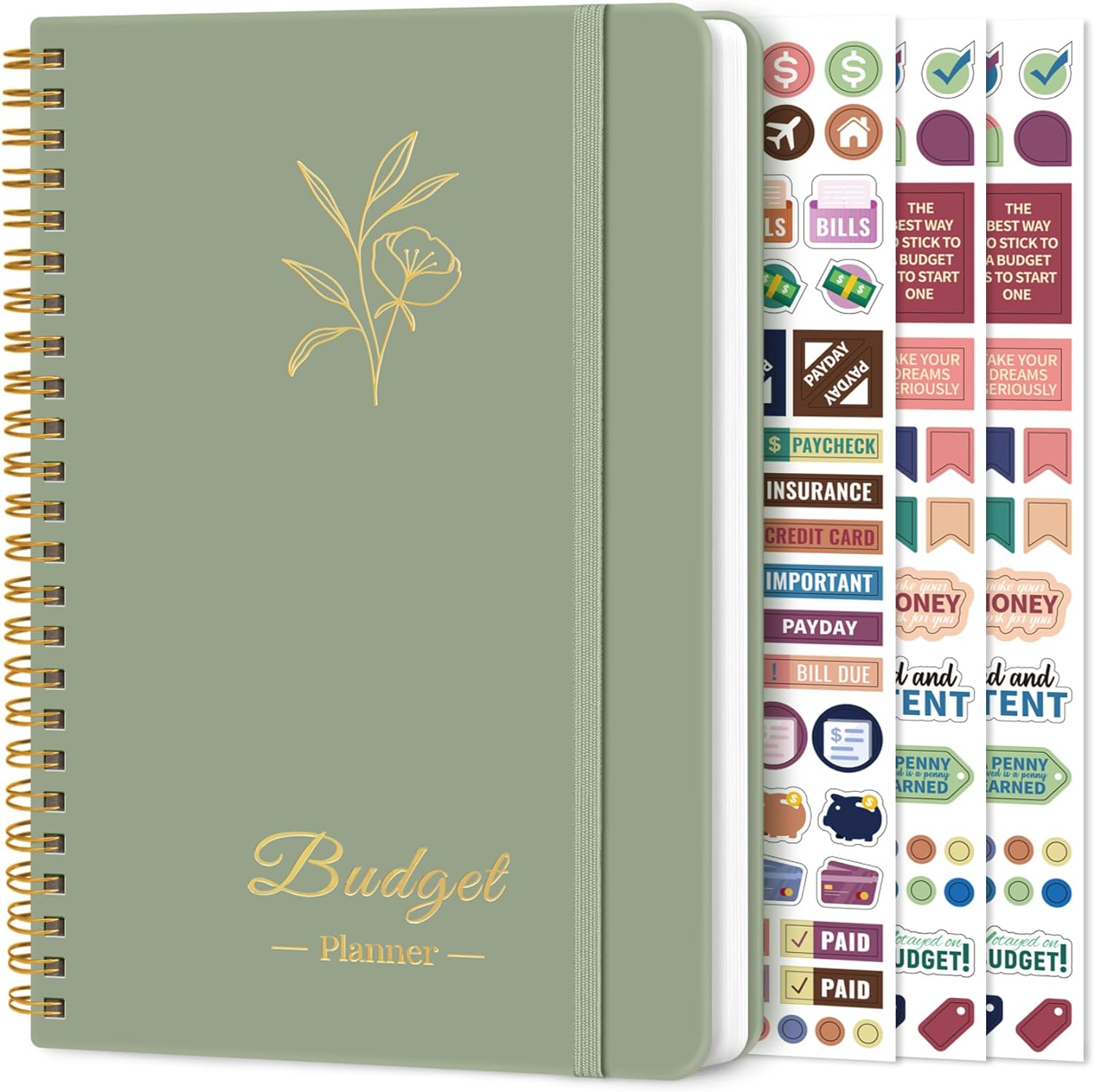 Budget Planner - Monthly Budget Book 2024 with Expense & Bill Tracker - Undated 12 Month Financial Planner/Account Book to Take Control of Your Money - Pink