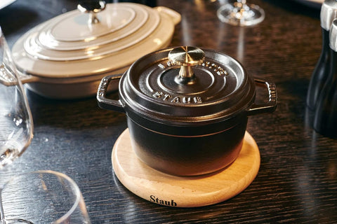 Staub Cast Iron 7-qt Round Cocotte - Cherry, Made in France