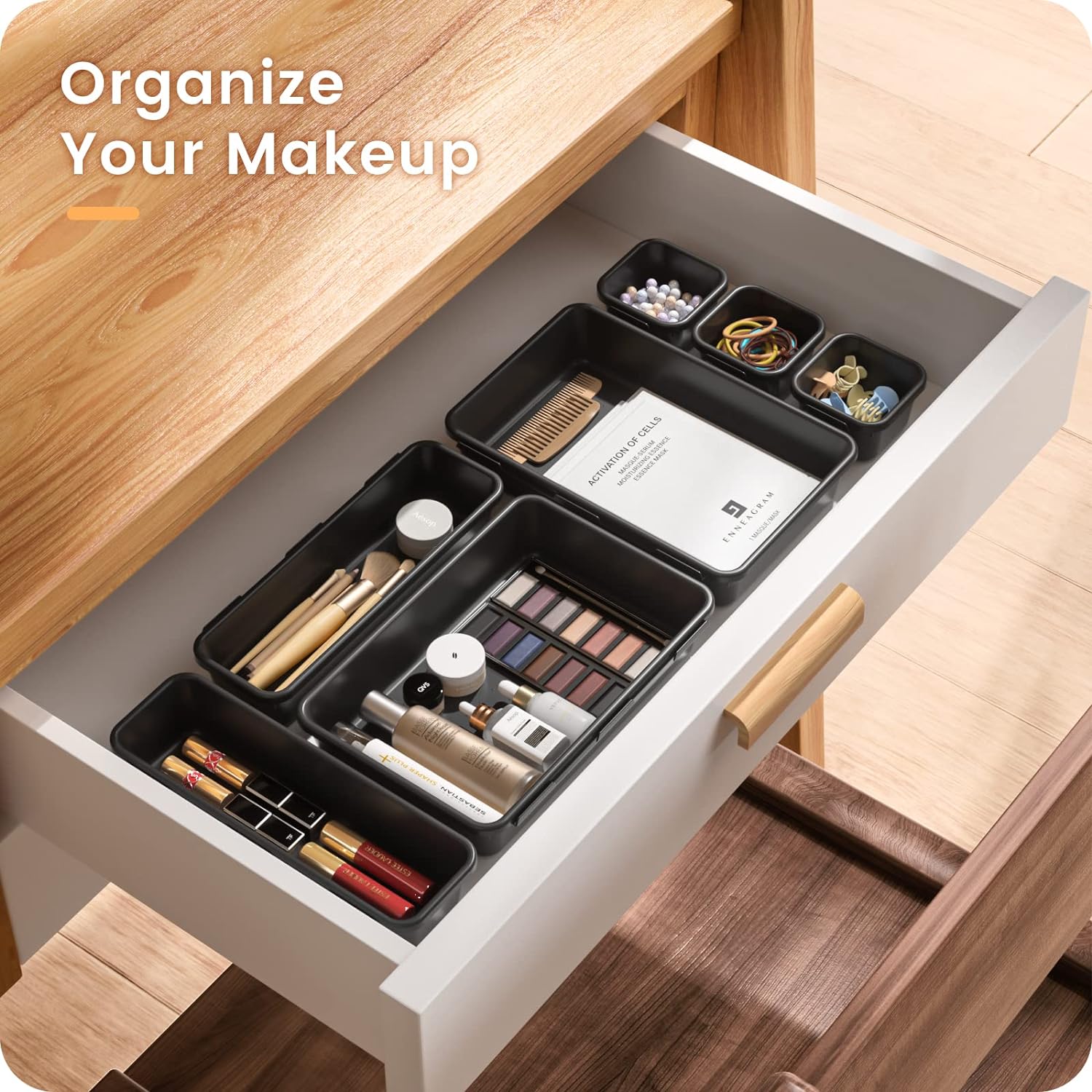 【𝟯𝟮𝗣𝗖𝗦】A-LUGEI Tool Box Organizer Tray Divider Set, Desk Drawer Organizer, Garage Organization and Storage Toolbox Accessories for Rolling Tool Chest Cart Cabinet Work Bench Small Parts Hardware