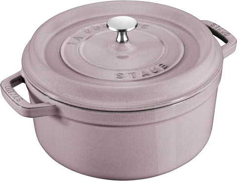 Staub Cast Iron 7-qt Round Cocotte - Cherry, Made in France