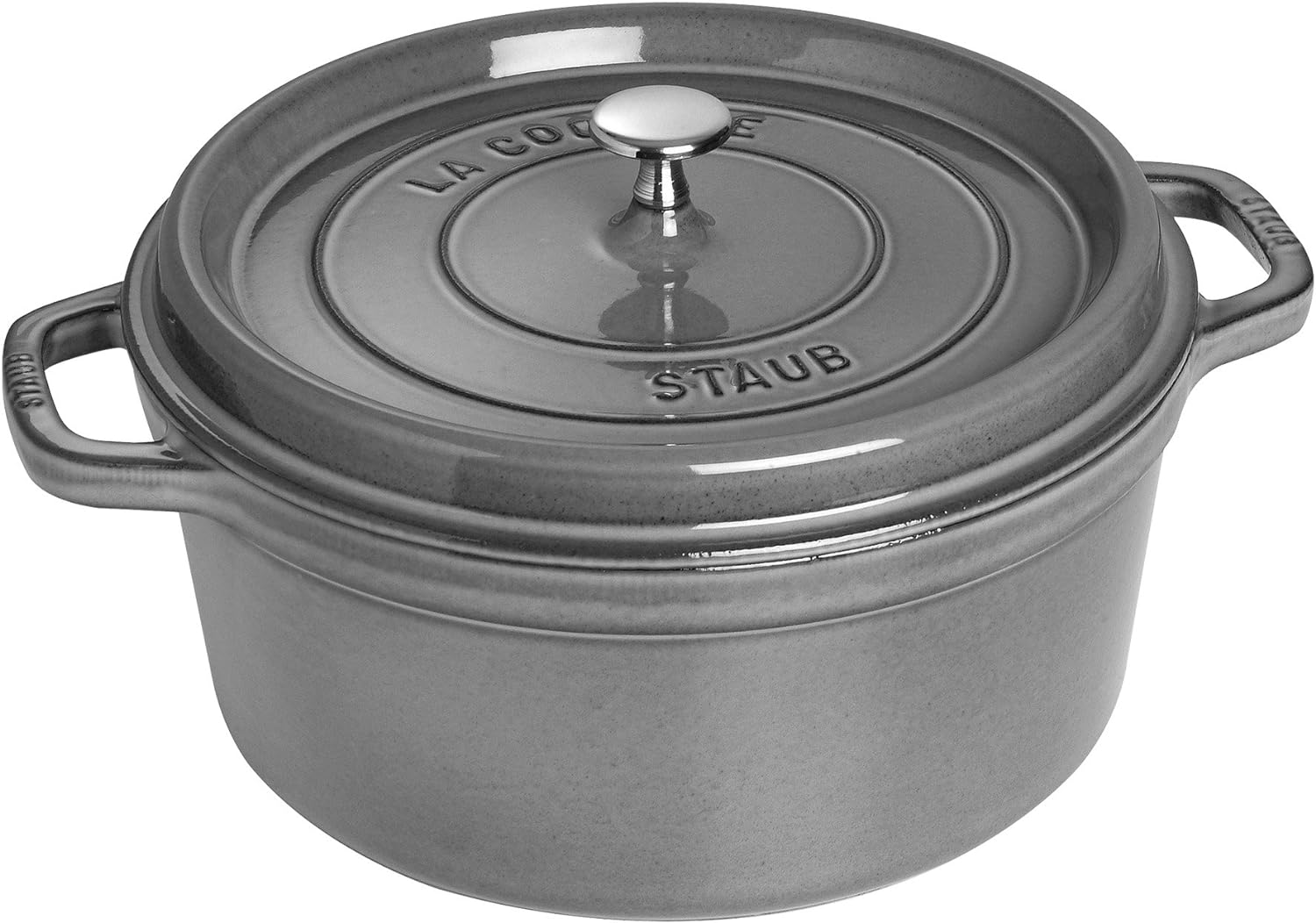 Staub Cast Iron 7-qt Round Cocotte - Cherry, Made in France