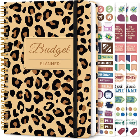 Budget Planner - Monthly Budget Book 2024 with Expense & Bill Tracker - Undated 12 Month Financial Planner/Account Book to Take Control of Your Money - Pink