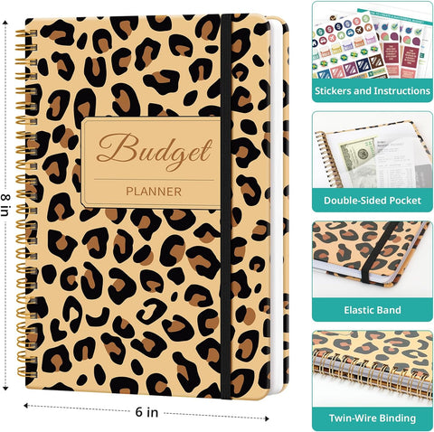 Budget Planner - Monthly Budget Book 2024 with Expense & Bill Tracker - Undated 12 Month Financial Planner/Account Book to Take Control of Your Money - Pink