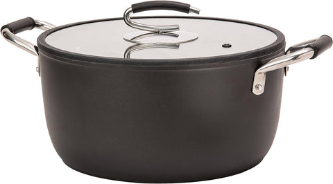 Professional 8 Quart Nonstick Dutch Oven with Glass Lid | Italian Made Ceramic Coated Oven Safe Stock Pot for Bread Baking, Stews, Casseroles and More by DaTerra Cucina