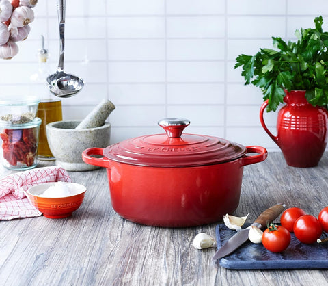 Le Creuset Enameled Cast Iron Signature Round Dutch Oven, 7.25 qt., Marseille