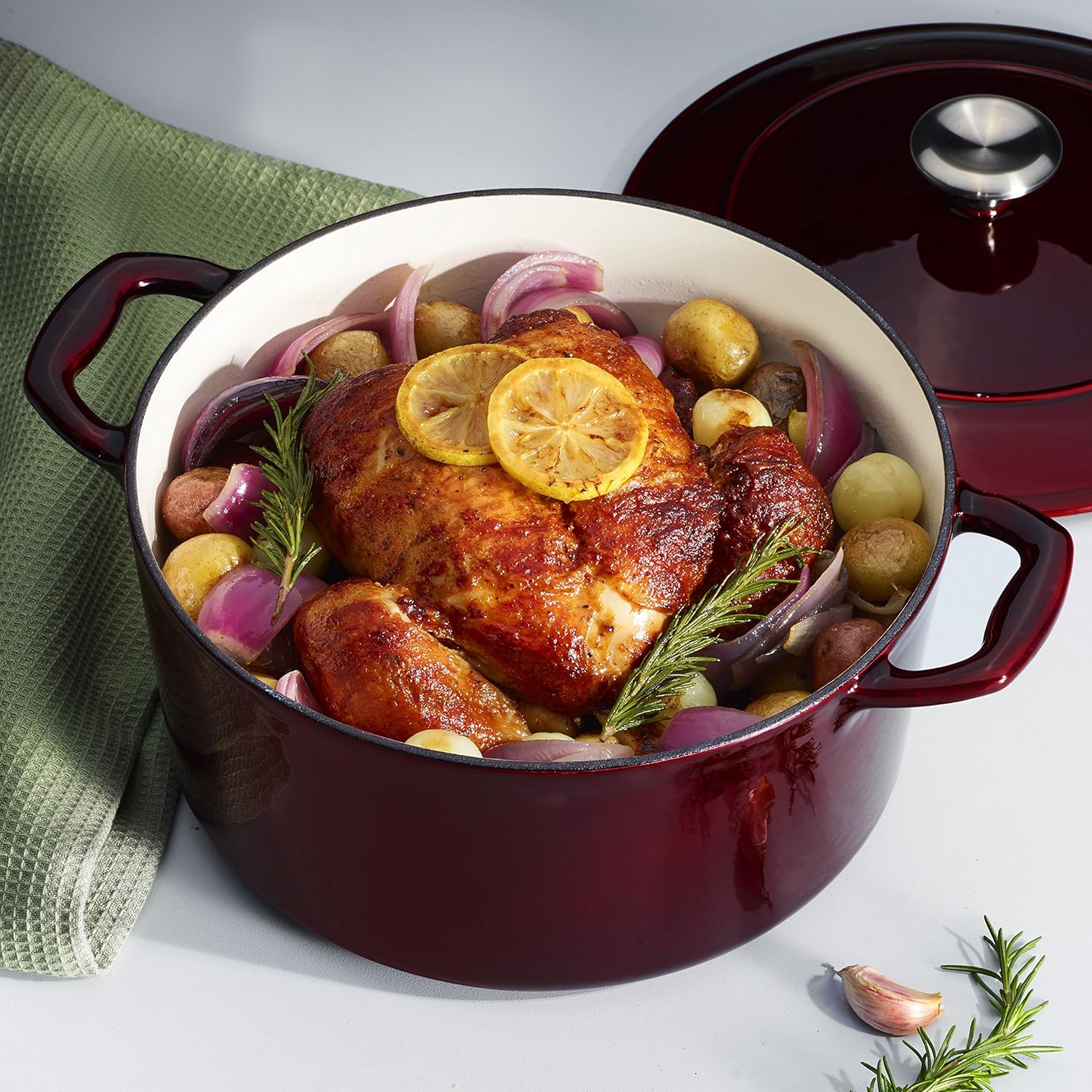 Tramontina Dutch Oven Cast Iron 5.5 Qt Sunrise, 80131/086DS